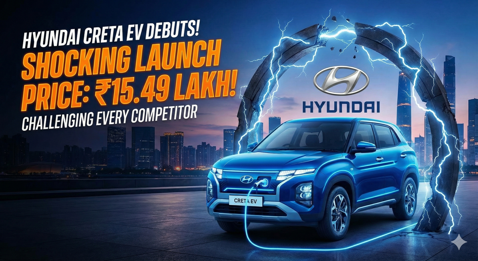 Hyundai Creta EV Launches at ₹15.49 Lakh: The Electric SUV Game Just Changed Forever