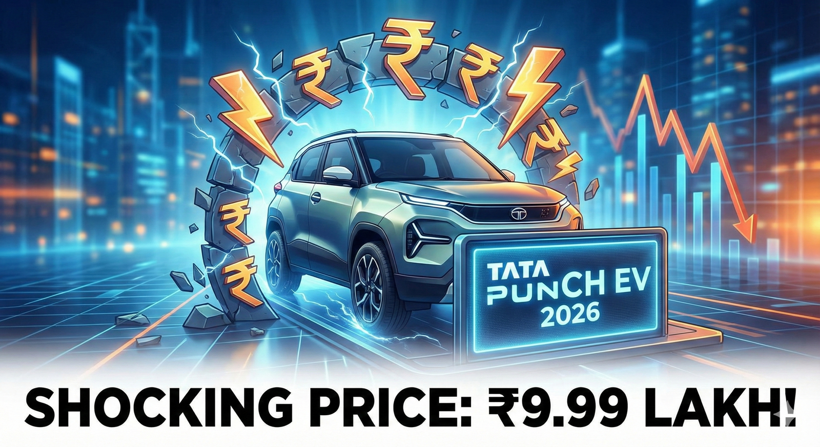 Tata Punch EV 2026 shocks the market with a surprising starting price of just ₹9.99 lakh in India.